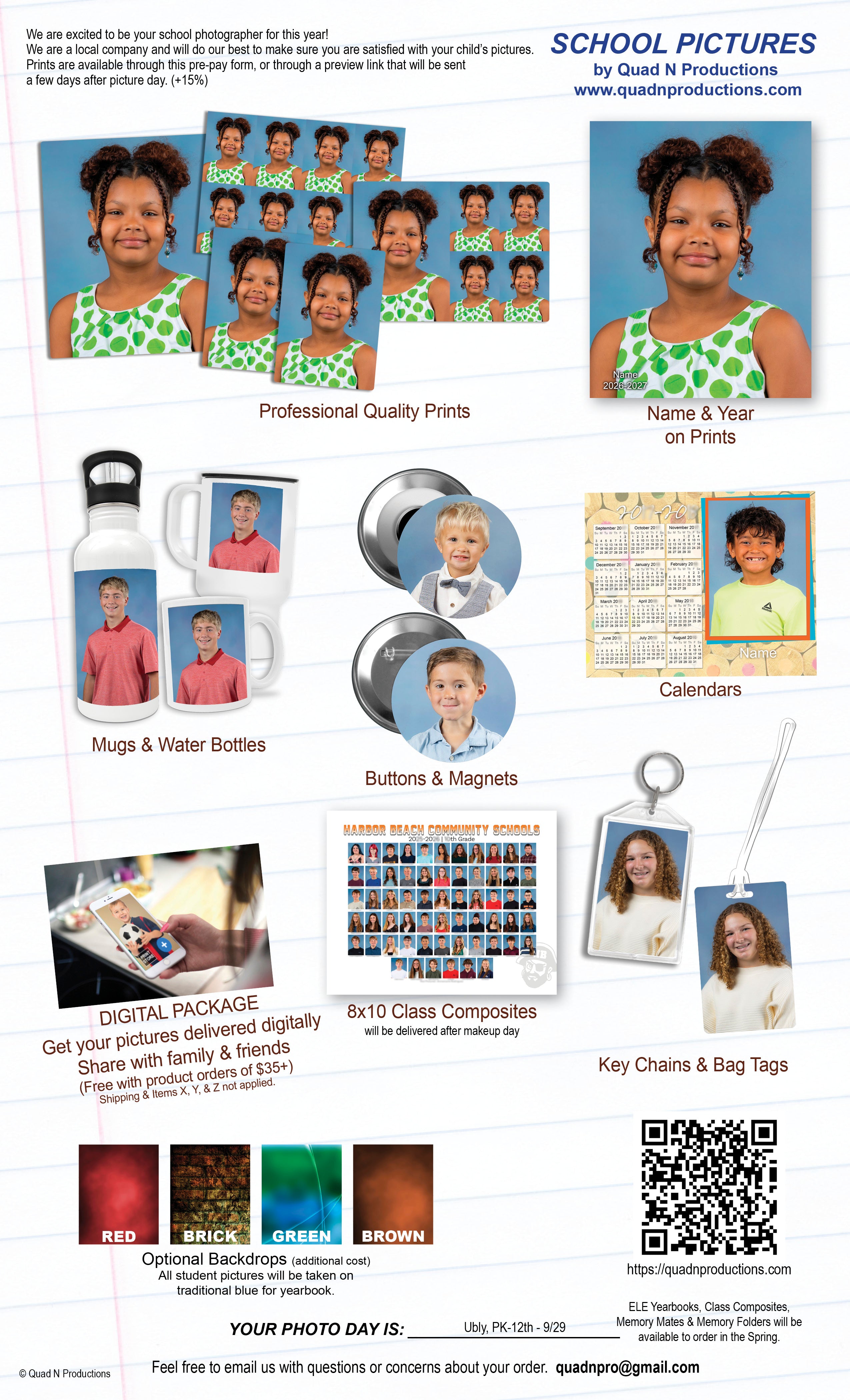 School Portrait Minis at Quad N Productions